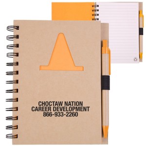 EcoShapes™ Recycled Die Cut Notebook: Construction Cone.